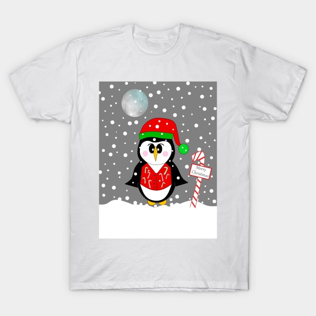 CHRISTMAS Funny Penguin. T-Shirt by SartorisArt1